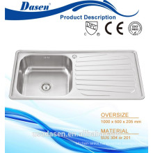 DS 10050 China Heat Sink Stainless steel kitchen cabinet copper Display Sink